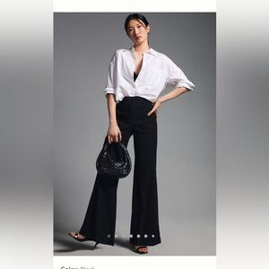 Anthropologie Maeve The Naomi 10 Wide Leg Flare Pant